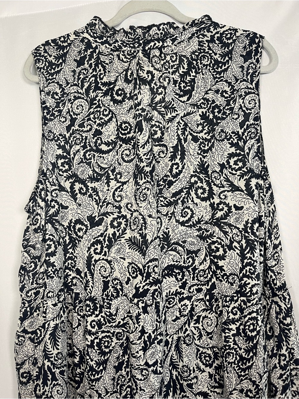 Anthropologie x Maeve Marya black white cotton maxi dress sz XL EUC - Picture 8 of 11